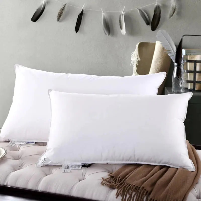 White goose down pillow 90% fill