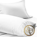 White Egyptian cotton sateen pillowcase pair