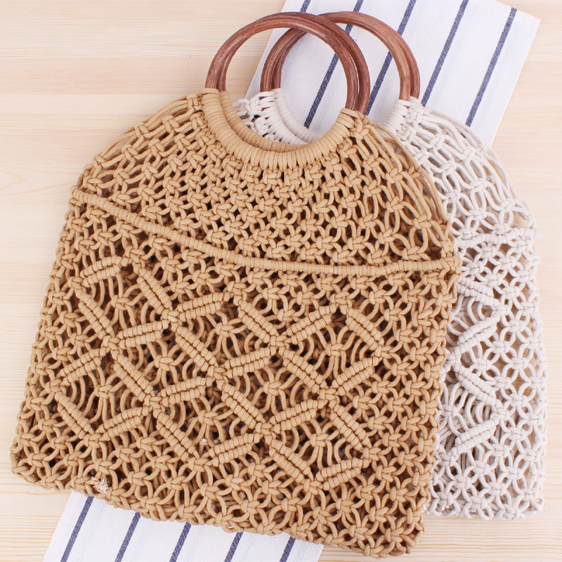 Macramé Cotton Rope Beach Tote