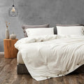 White washed cotton duvet set
