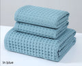 Cotton waffle bath towel