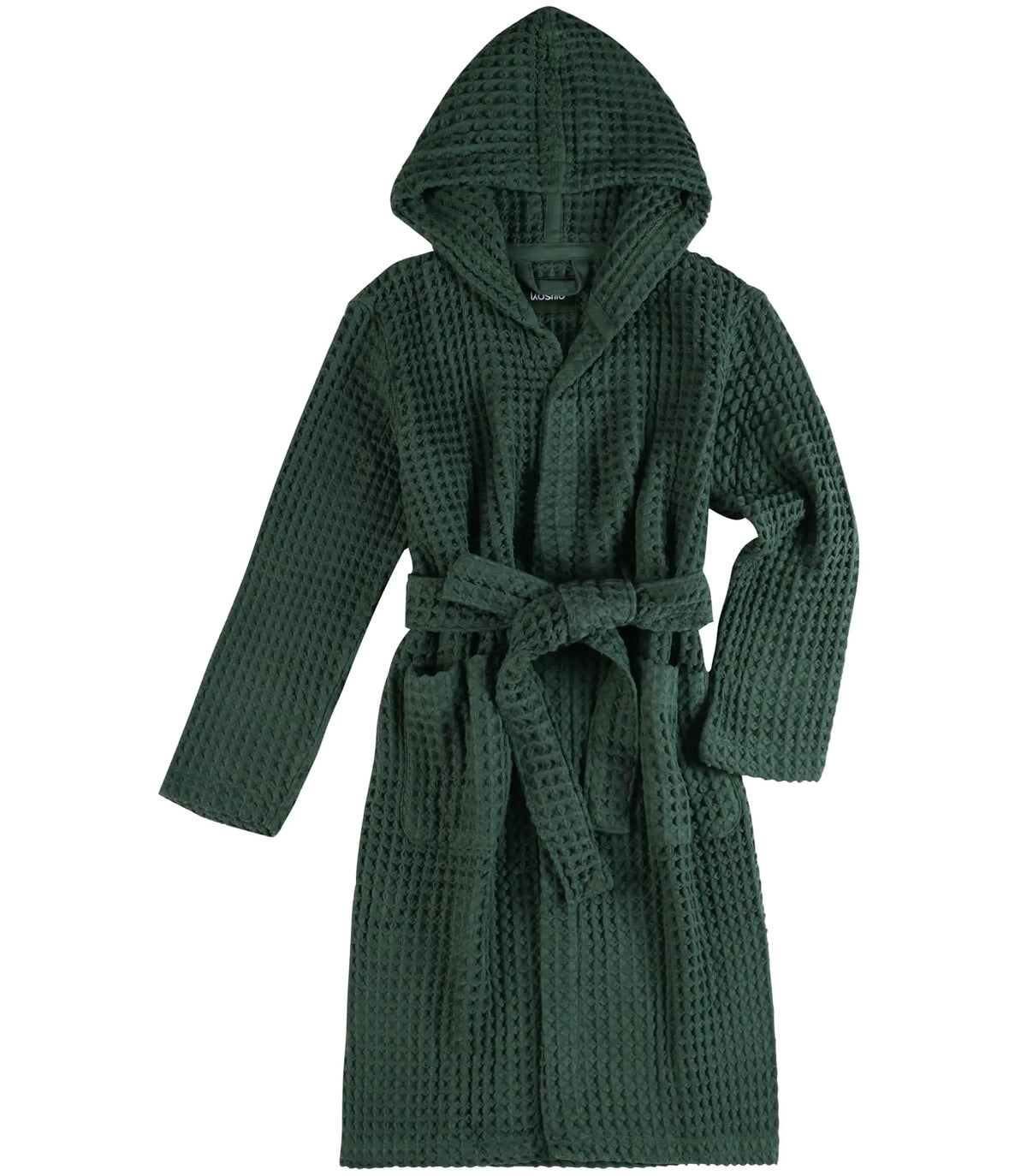 Japanese waffle hooded spa robe