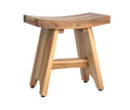 Solid teak shower bench