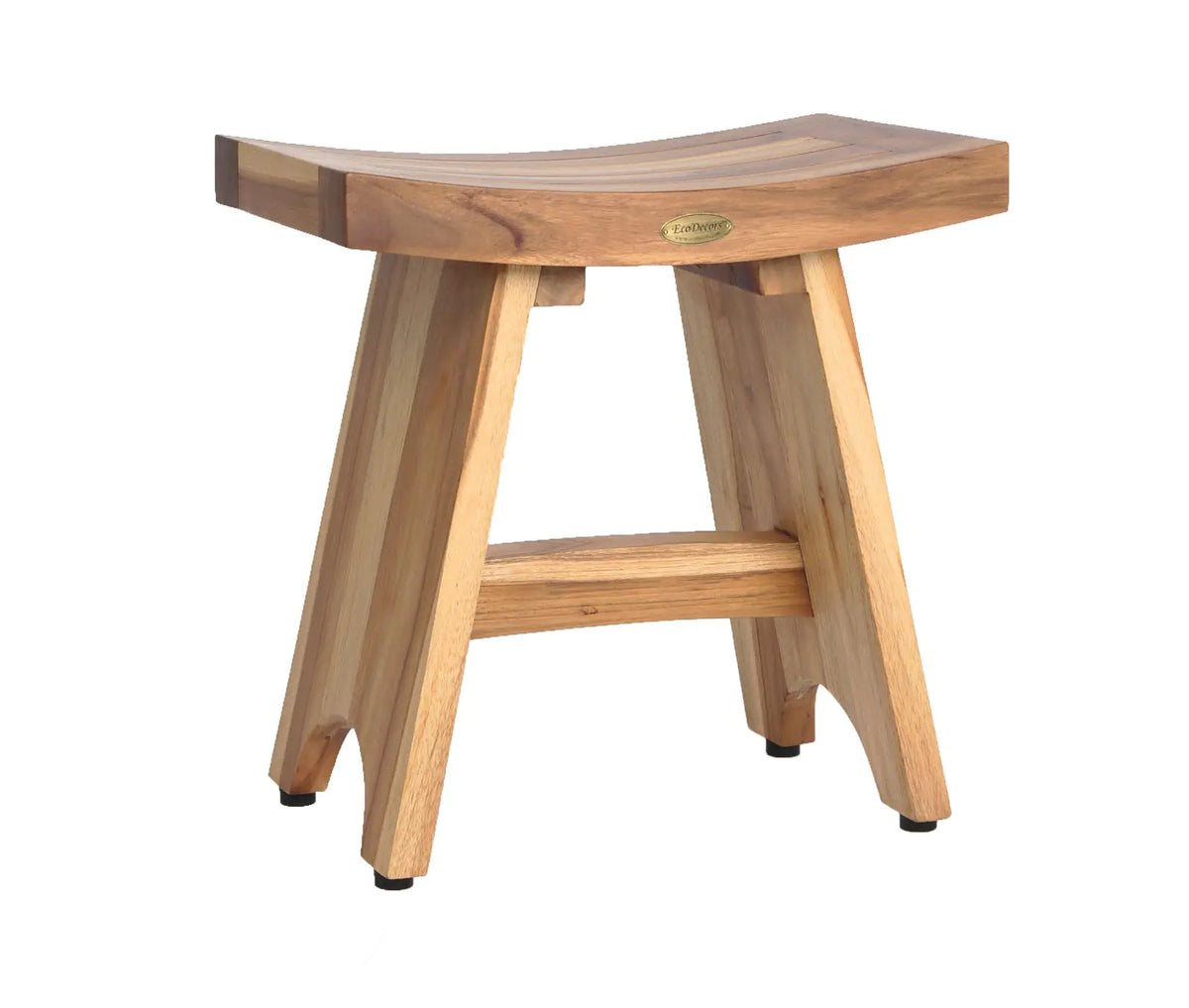 Solid teak shower bench