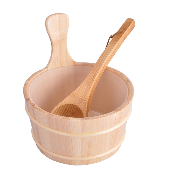 Vessel · BC 03-05 — Wooden Bath Bucket & Ladle