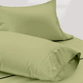 Sage Egyptian cotton hemstitch pillowcase pair