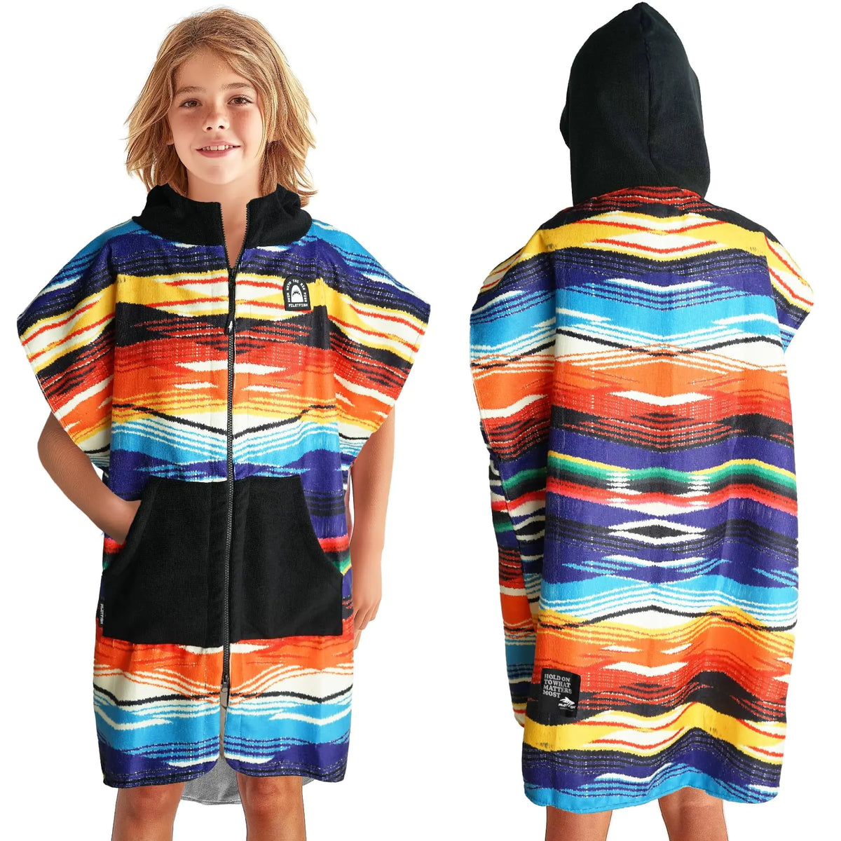 Hooded cotton changing robe
