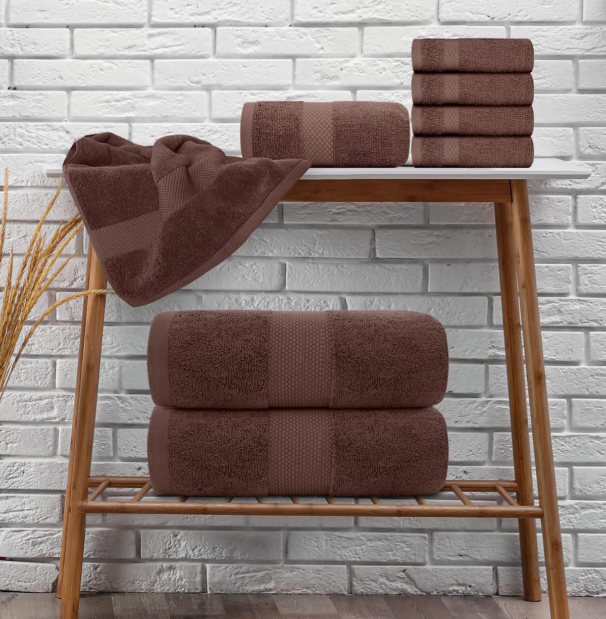 Mocha · NB G1-6 — coffee bath towel