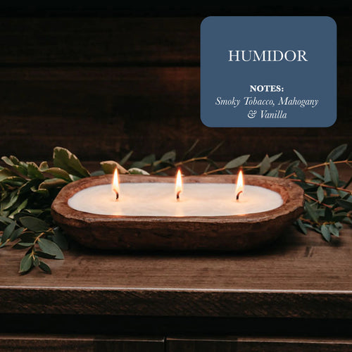 Tobacco mahogany vanilla 3-wick candle