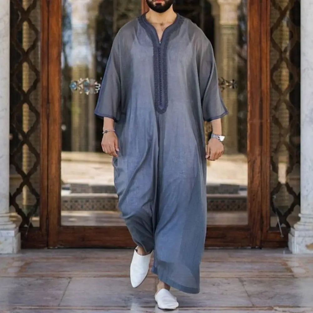 Linen beach robe