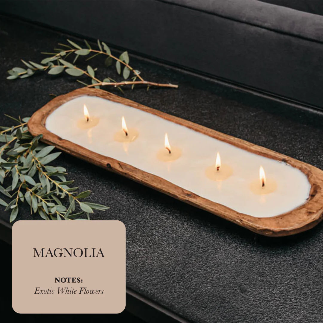 Magnolia 5-wick dough-bowl candle