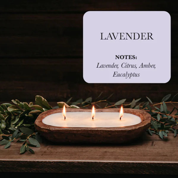 Lavender citrus amber 3-wick candle