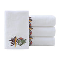 White cotton hand towel set of four