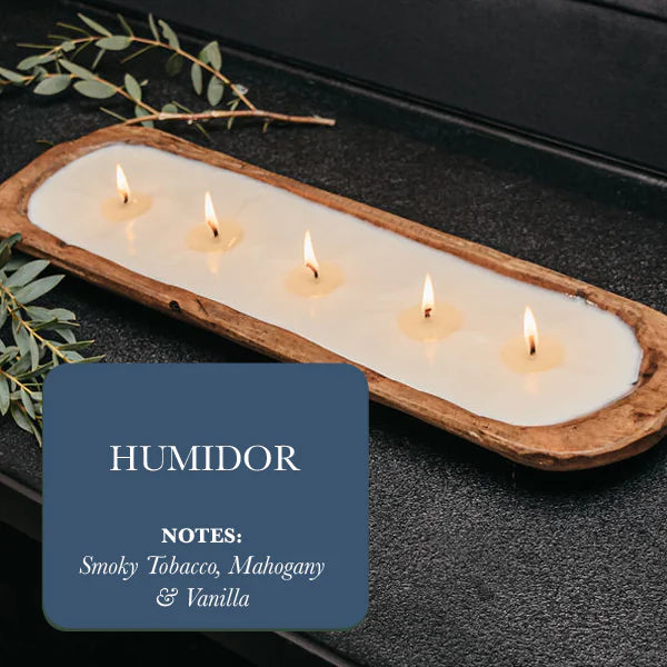 Tobacco mahogany vanilla 5-wick candle