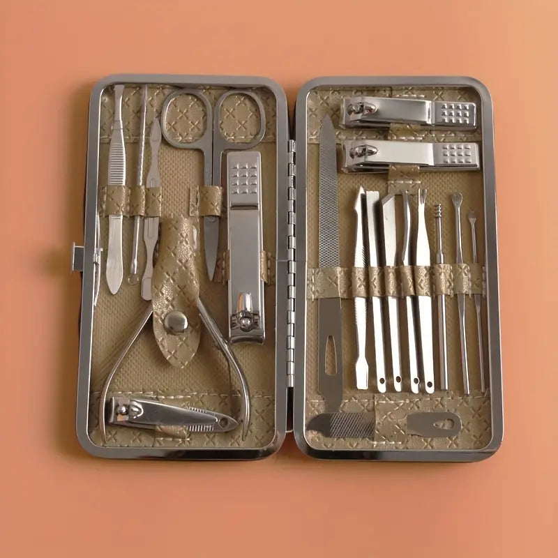 19-Piece Stainless Steel Manicure & Pedicure Set