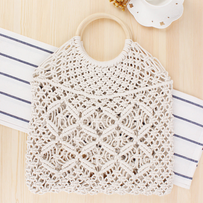Macramé Cotton Rope Beach Tote