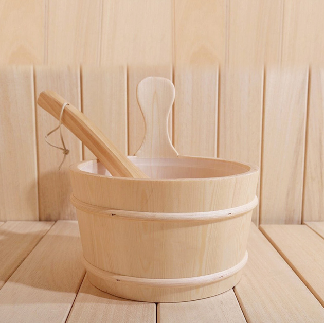 Vessel · BC 03-05 — Wooden Bath Bucket & Ladle
