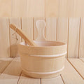 Cedar sauna bucket and ladle kit