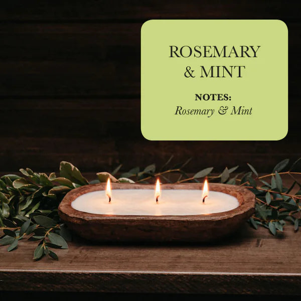 Rosemary and mint 3-wick candle